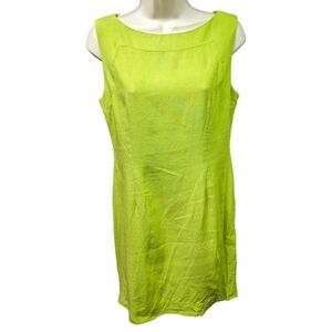 Ann Taylor Vintage Linen Blend Shift Dress Sz 8